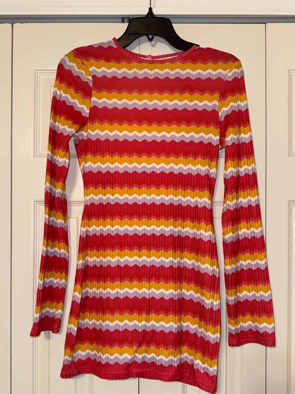 Colorful Striped Open Back Beach Cover Up